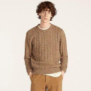 J. Crew Eco Donegal Cable-Knit Sweater Size Medium